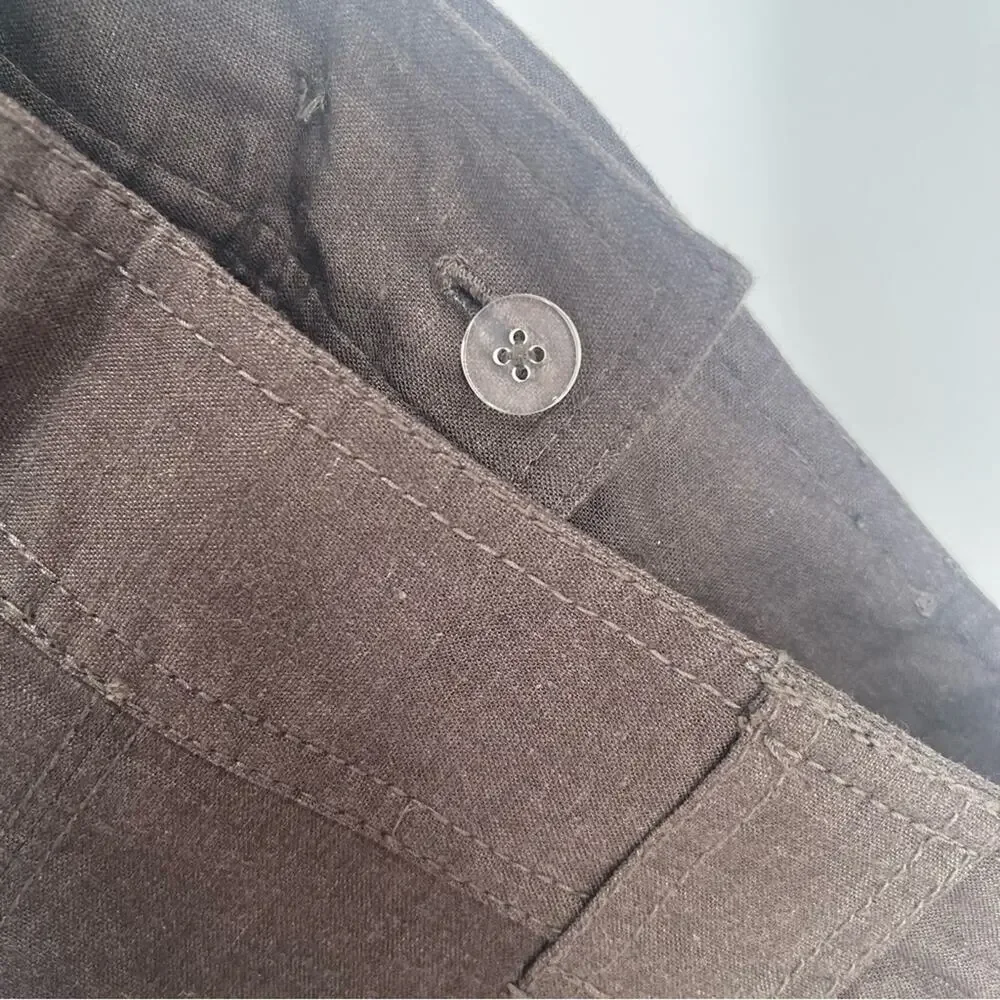 Banana Republic Espresso Brown Button-Front A-Line Skirt size 2
